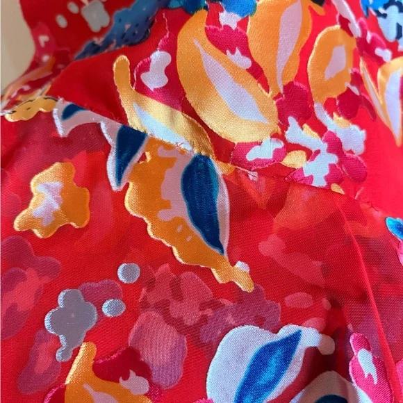 Saloni Cece red floral dress - Picture 4 of 8